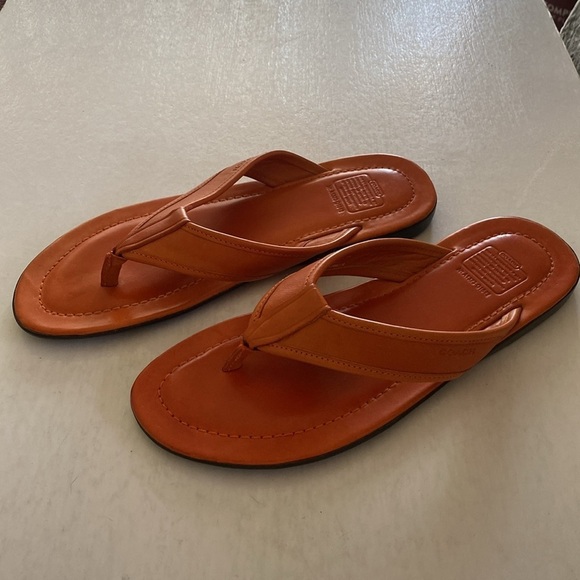 COACH Men’s  Leather Flip Flops Size 10M main image 9